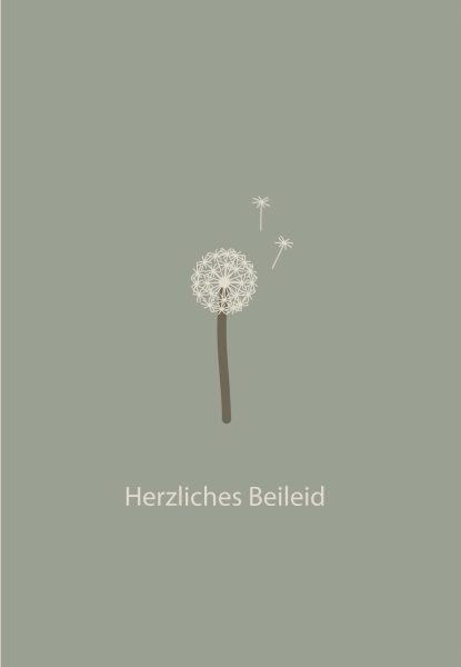 Klappkarte - Herzliches Beileid