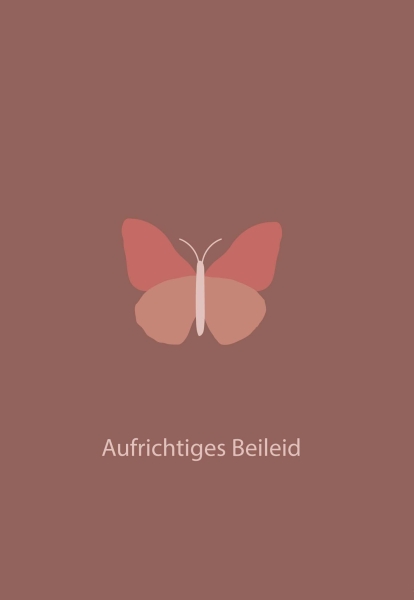 Klappkarte – Auftrichtiges Beileid