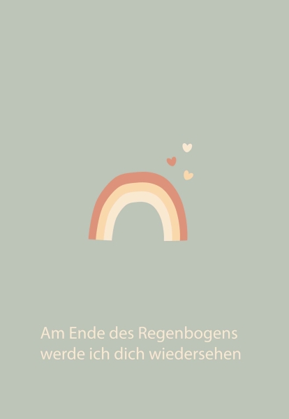 Klappkarte – Am Ende des Regenbogens