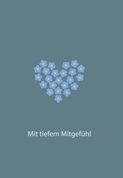 Klappkarte – Mit tiefem Mitgefühl