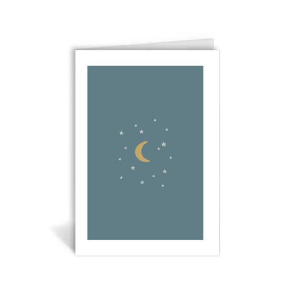 Klappkarte – Mond und Sterne Klappkarte – Mond und Sterne