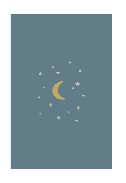 Klappkarte – Mond und Sterne