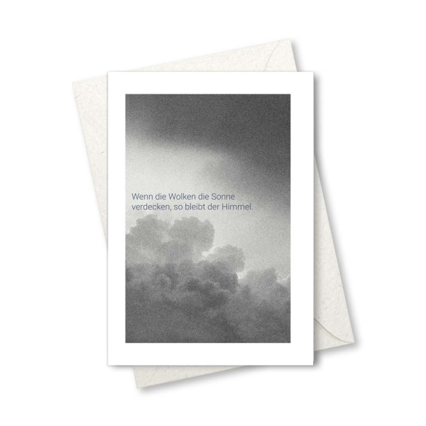 Klappkarte – Wenn die Wolken ...