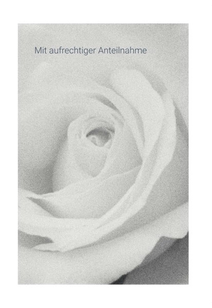 Klappkarte – Mit aufrichtiger Anteilname