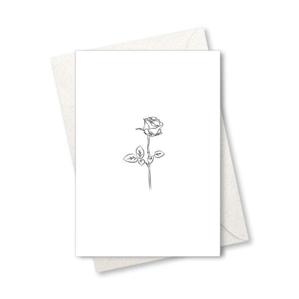 Klappkarte – Rose