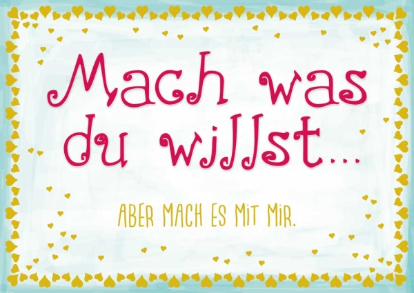 Postkarte mit Veredelung - Mach was du willst