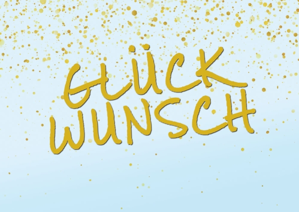 Postkarte mit Veredelung – Glückwunsch