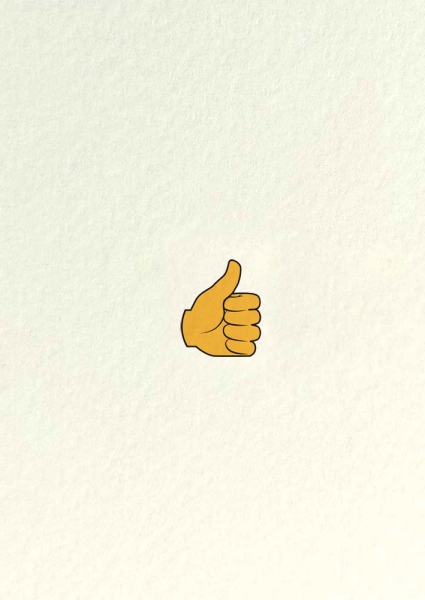 Postcard - Thumbs up