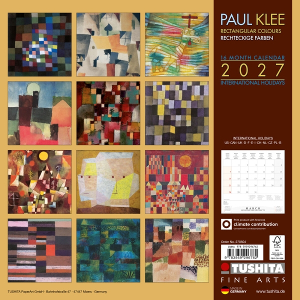 Kalender 2027Paul Klee – Rectangular Colours