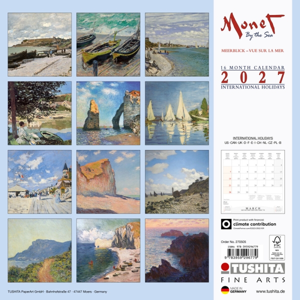 Kalender 2027Claude Monet – By the Sea