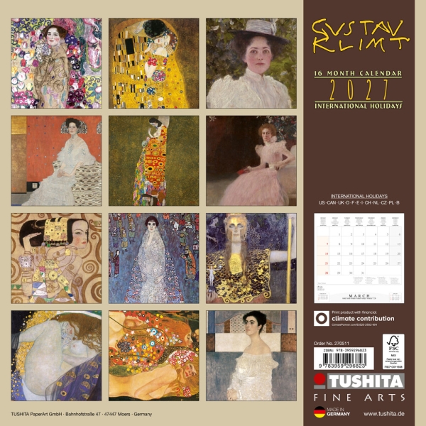 Kalender 2027Gustav Klimt – Women