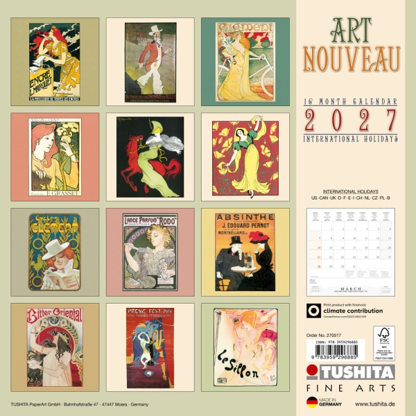 Kalender 2027Art Nouveau