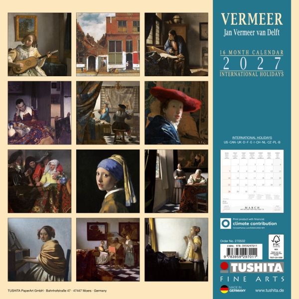 Kalender 2027Jan Vermeer van Delft
