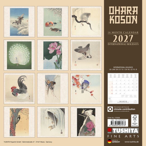 Kalender 2027Ohara Koson