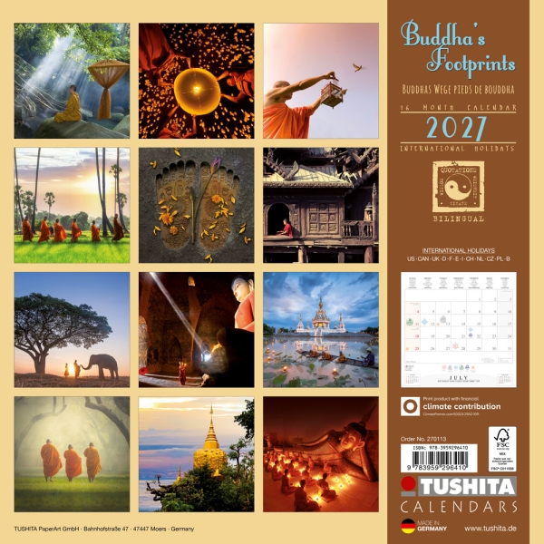 Calendar 2027Buddha’s Footprints
