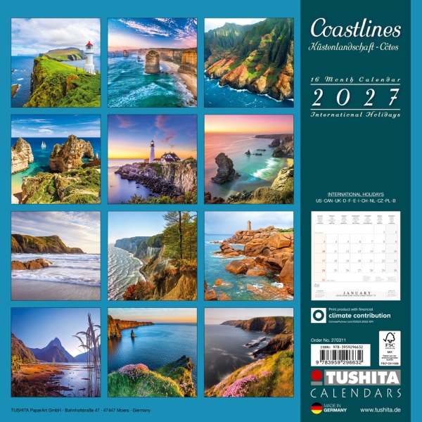 Calendar 2027Coastlines