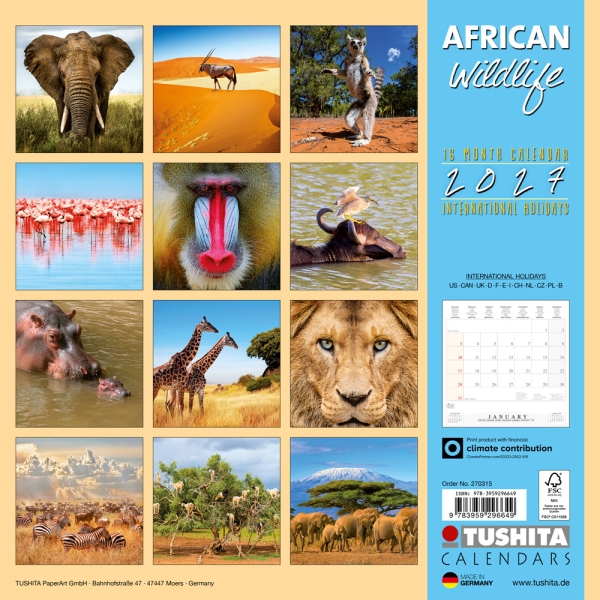 Kalender 2027African Wildlife
