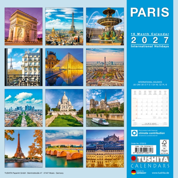 Calendar 2027Paris