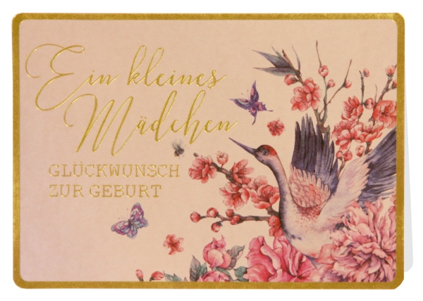 Klappkarte mit Veredelung – Ein kleines Mädchen