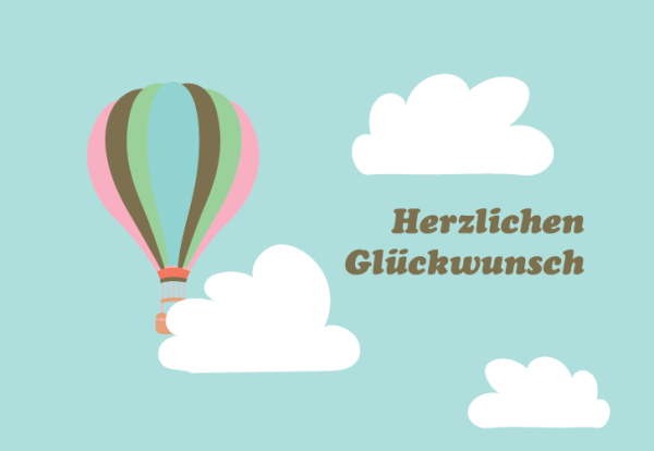 Klappkarte mit Veredelung – Herzlichen Glückwunsch