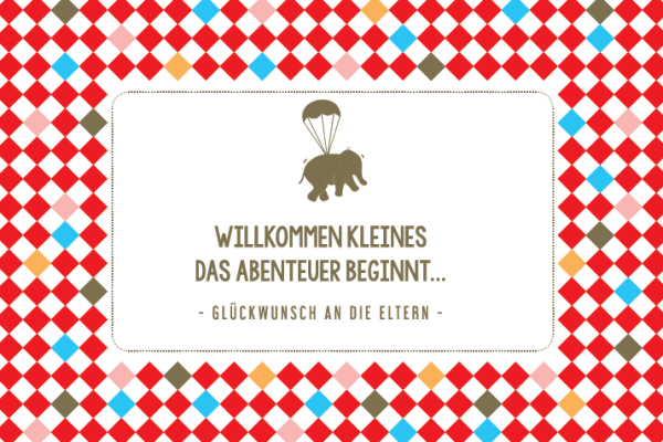 Klappkarte mit Veredelung – Willkommen Kleines ...