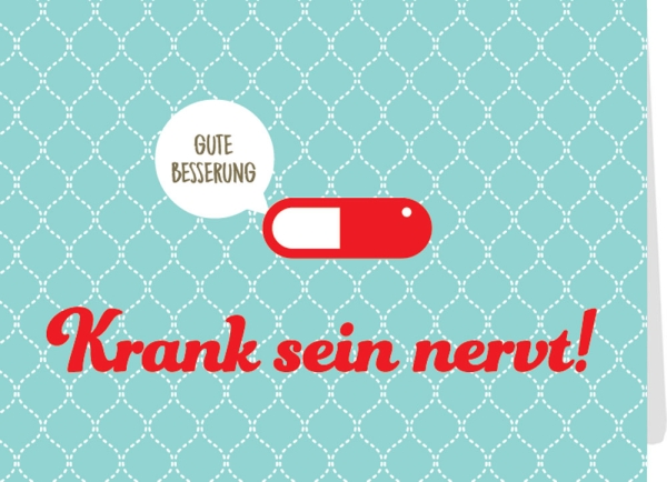 Klappkarte mit Veredelung – Gute Besserung