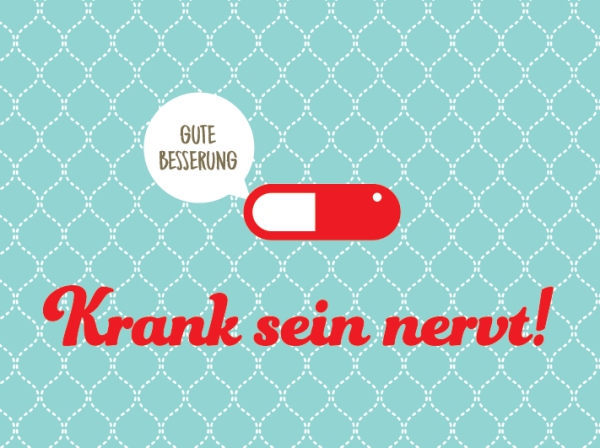 Klappkarte mit Veredelung – Gute Besserung