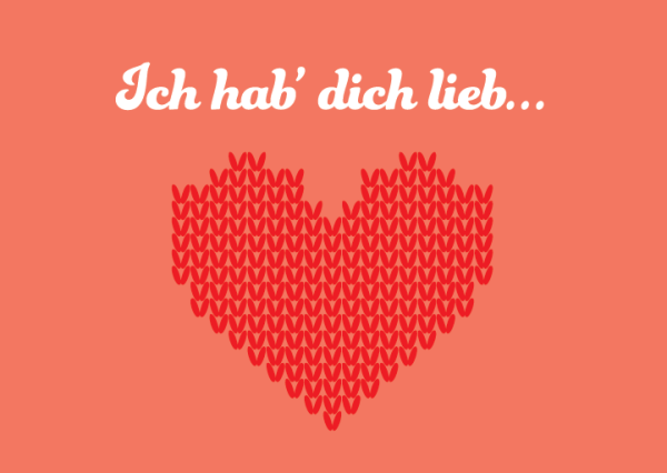 Klappkarte mit Veredelung – Ich hab Dich lieb