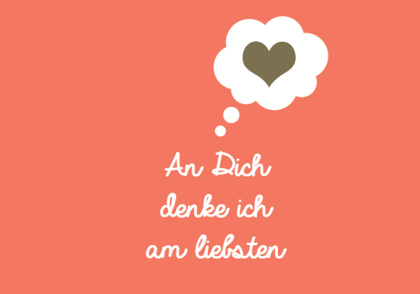 Klappkarte mit Veredelung – An Dich denke ich am liebsten