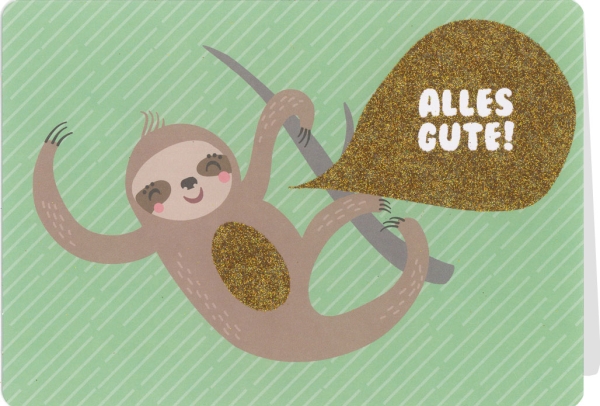 Klappkarte mit Veredelung – Alles Gute