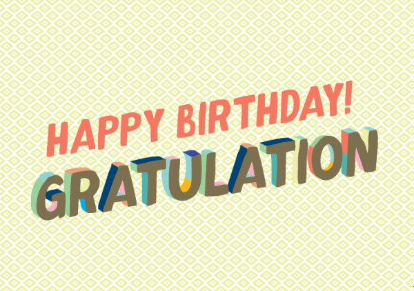 Klappkarte mit Veredelung – Happy Birthday – Gratulation