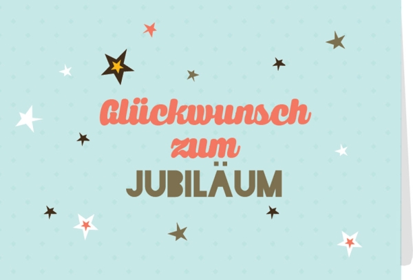 Klappkarte mit Veredelung – Glückwunsch zum Jubiläum
