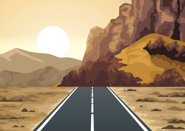 Postkarte – Highway