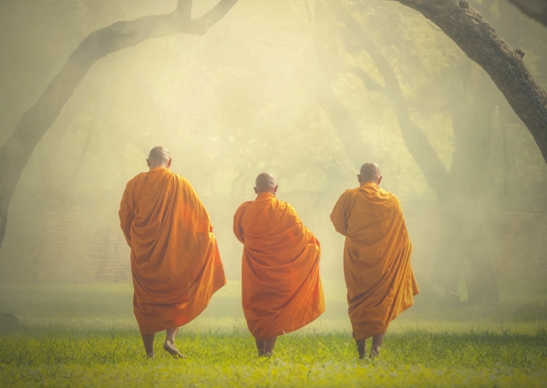 Postkarte – Mönche