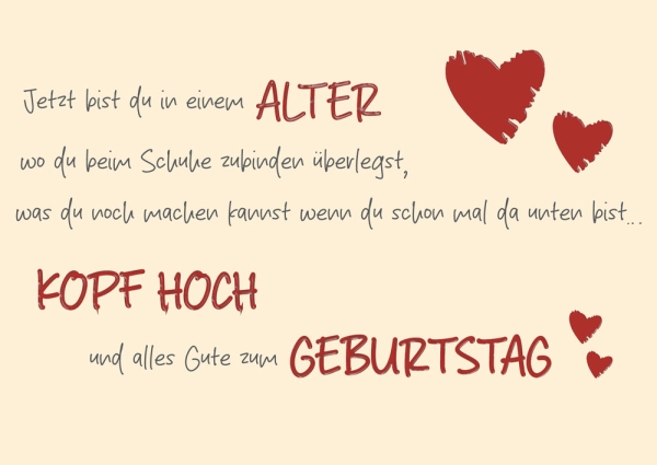 Postkarte mit Veredelung – Du bist jetzt in einem Alter