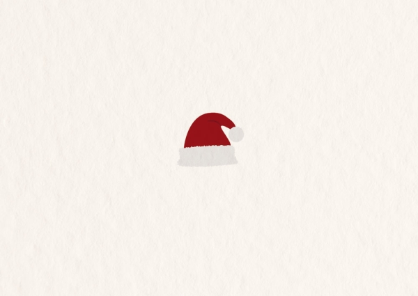 Postkarte - Weihnachtsmütze