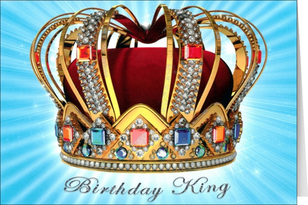 Klappkarte mit Veredelung – Birthday King