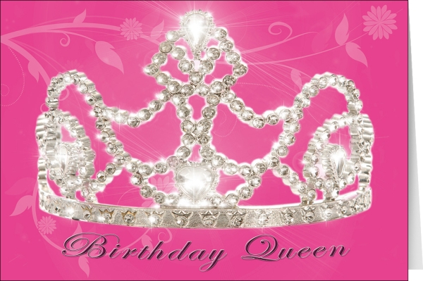 Klappkarte mit Veredelung – Birthday Queen