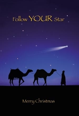 Klappkarte mit Veredelung - Follow your star