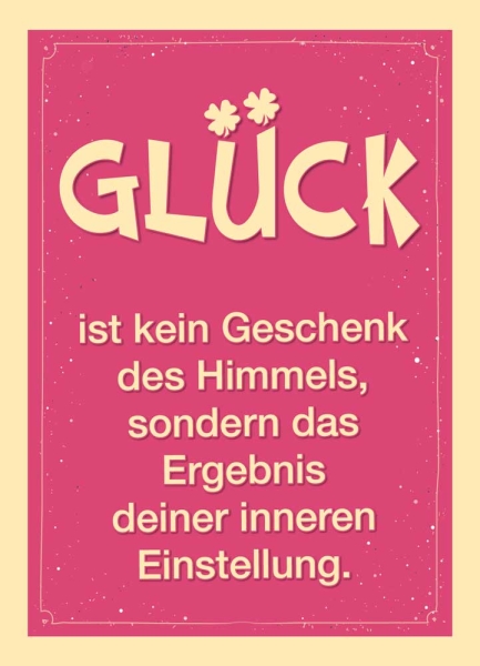 Postkarte – Glück ist kein Geschenk