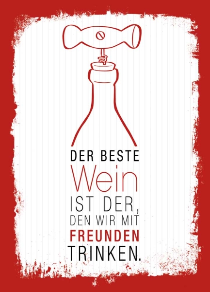 Postkarte – Der beste Wein