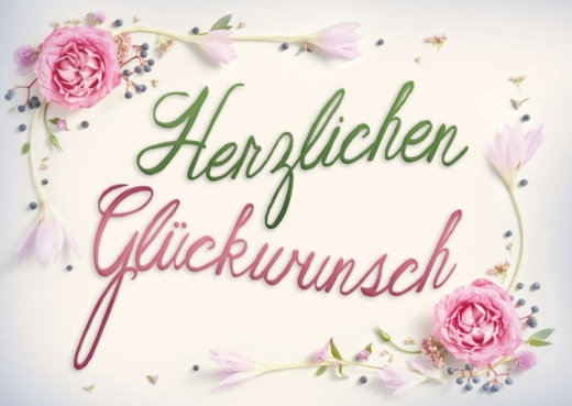 Postkarte – Herzlichen Glückwunsch