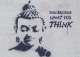 Postkarte Street Art - Buddha on the Wall