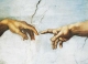 Postkarte Michelangelo - Creation of Adam (Section)