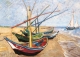 Postkarte Vincent van Gogh - Fischerboote am Strand von Saintes-Maries