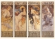 Postkarte Alphonse Mucha - The seasons: spring, summer, ...