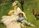 Postkarte Renoir - Madame Monet and her Son