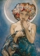 Postkarte A.M. Mucha - Der Mond