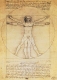 Postkarte Leonardo da Vinci – vitruvian man
