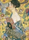 Postkarte Gustav Klimt - Dame mit Fächer